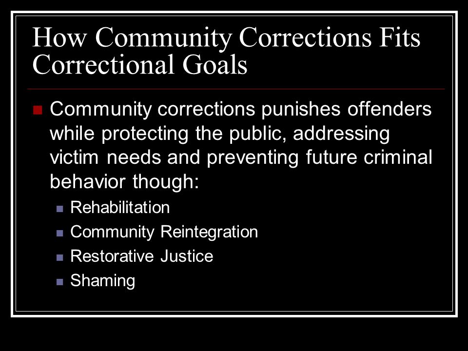 An essay on community corrections and female offenders